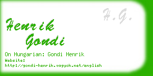 henrik gondi business card